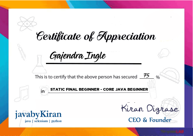 Certificate