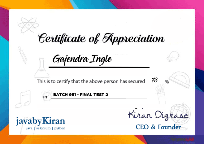 Certificate