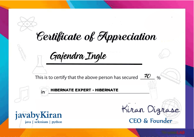 Certificate